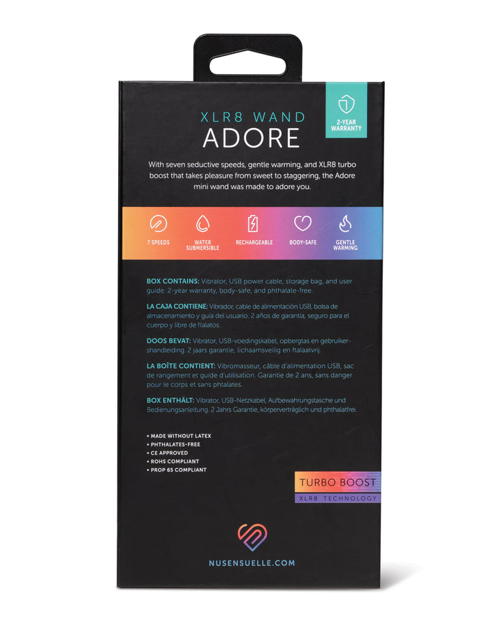 Nu Sensuelle Adore XRL8 Wand w/Heat - Hot Pink