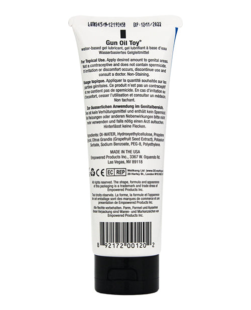 Gun Oil Toy Lube - 3.3 oz Tube