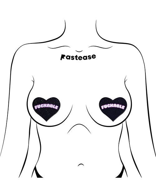 Pastease F*CKABLE Heart - Black/Pink O/S