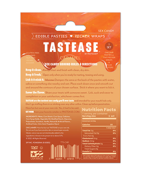 Pastease Tastease Edible Pasties &amp; Pecker Wraps - Caramel O/S
