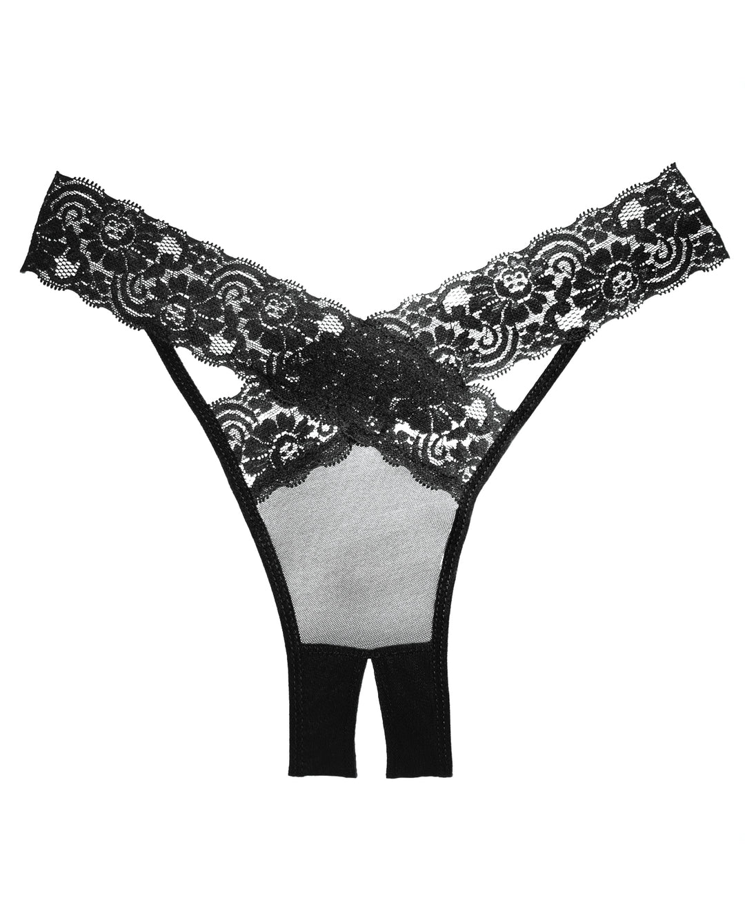 Adore Sheer &amp; Lace Desire Panty Black O/S