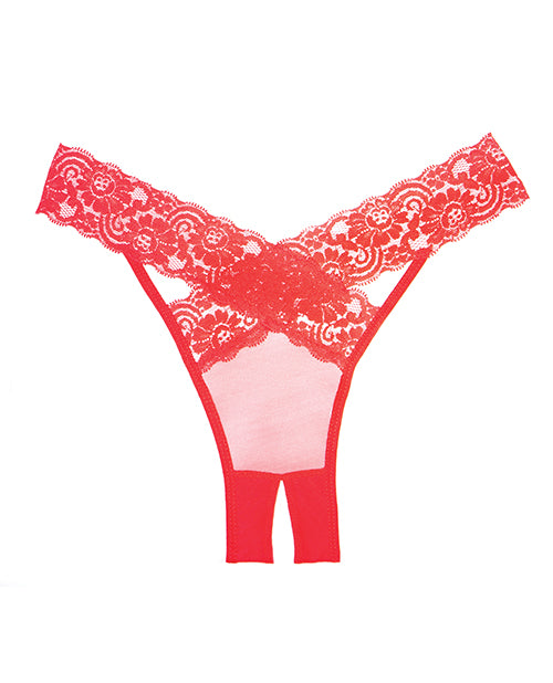 Adore Sheer &amp; Lace Desire Panty Red O/S