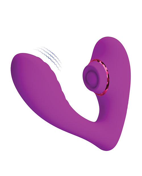 Pretty Love Nauty Thumping &amp; Vibrating Insertable Vibrator - Fuchsia