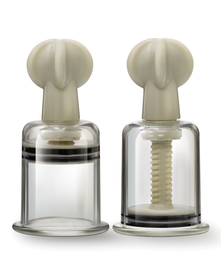 Blush Temptasia Clit &amp; Nipple Large Twist Suckers - Clear Set of 2