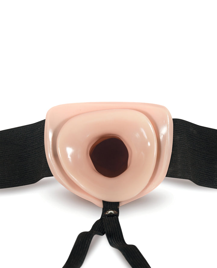 Blush Dr. Skin 7" Hollow Strap On - Vanilla