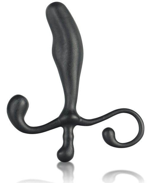 Blue Line C &amp; B 5" Male P-Spot Massager - Black