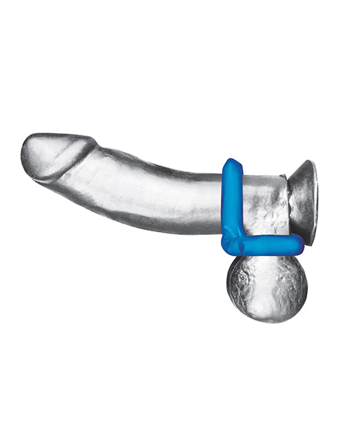 Blue Line C &amp; B Dual Cock &amp; Ball Stamina Enhancement Ring - Jelly Blue Pack of 2