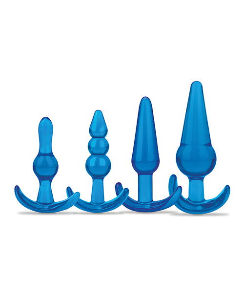 Blue Line C &amp; B 4 pc Anal Training Set - Jelly Blue