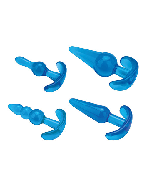 Blue Line C &amp; B 4 pc Anal Training Set - Jelly Blue