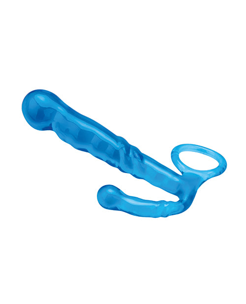 Blue Line C &amp; B 4.5" Beginners Prostate Massager - Jelly Blue
