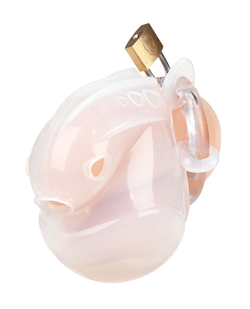 Full Restraint Silicone Cock &amp; Balls Chastity Device - 100% Coverage White