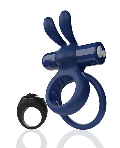 Screaming O Ohare Remote Controlled Vibrating Ring - Blue