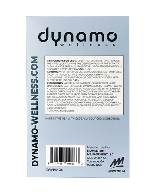 Dynamo Wellness Intimate Body Wipe - 30 Pack