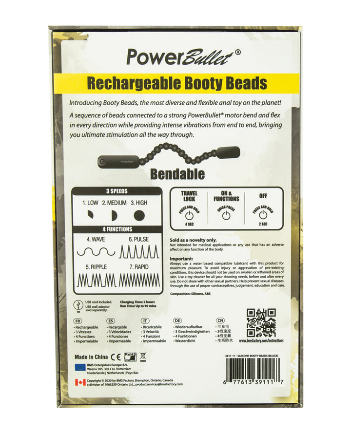 Rechargeable Booty Beads - Black