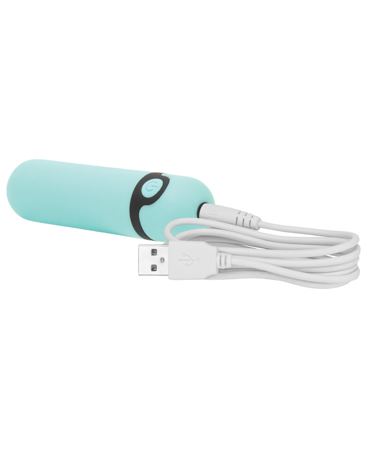 Simple &amp; True Rechargeable Vibrating Bullet - Teal