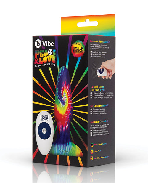b-Vibe Peace &amp; Love Tie-Dye Rimming Plug - Special Edition