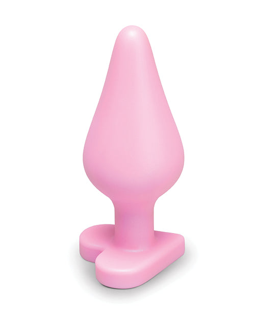 B-Mine Butties - Silicone Butt Plug with Heart Base - Pink