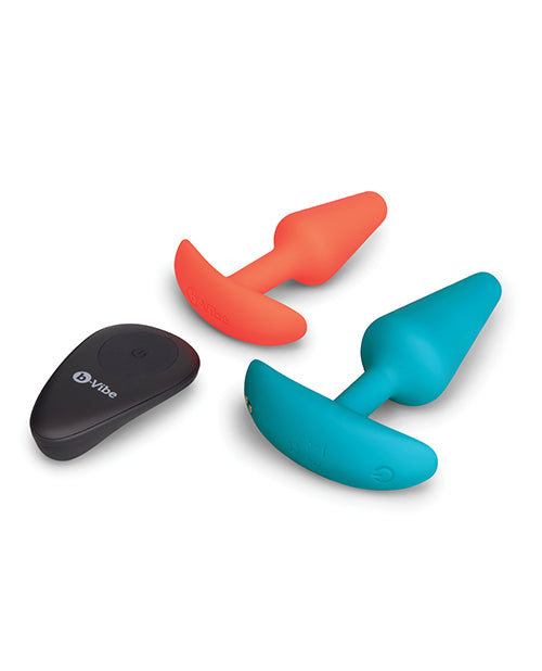 Anal Training Bundle 2-Piece Set Includes Beginner Plug &amp; Rechargeable Vibrating Plug w/Remote