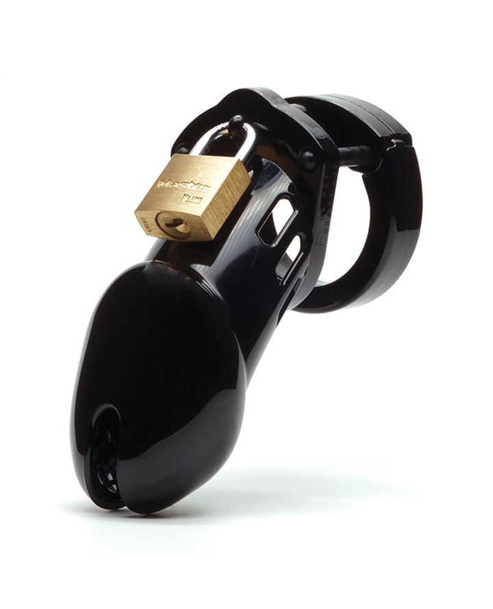 CB-6000 3 1/4" Cock Cage &amp; Lock Set - Black