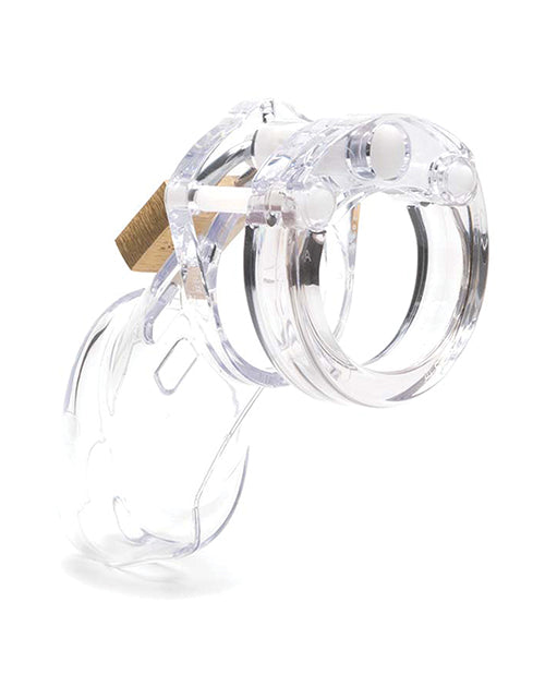 CB-6000 3 1/4" Cock Cage &amp; Lock Set - Clear
