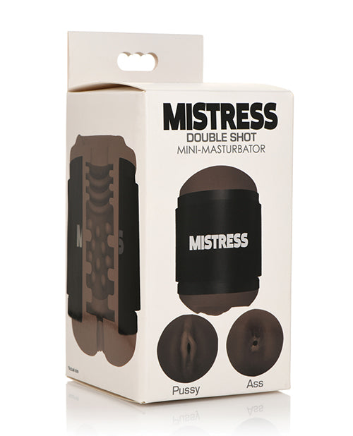 Curve Toys Mistress Double Shot Mini Masturbator Pussy &amp; Ass - Dark