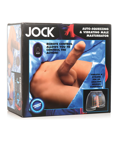 Curve Toys Jock Vibrating &amp; Squeezing Male Masturbator w/Poseable Dildo