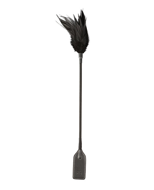 Sei Mio Slap &amp; Tickle Dual Ended Crop &amp; Tickler - Black