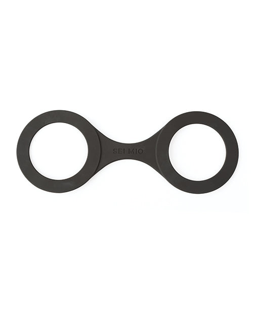 Sei Mio Handi Cuffs Super Strong Silicone Restraints - Large, Black