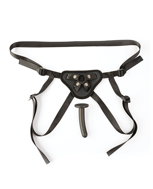 Sei Mio Perfectly Pegged Beginners Strap-On Harness &amp; 5" Dildo - Black