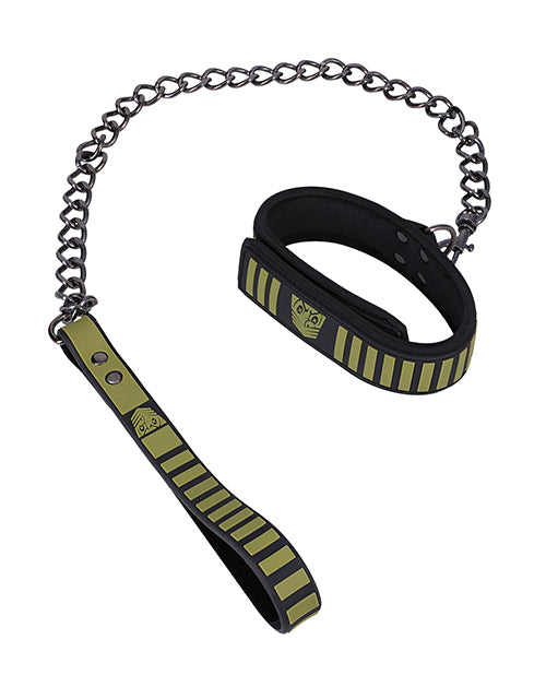 Fort Troff Tactical Collar &amp; Leash - Black/Green