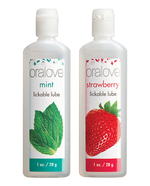 Oralove Delicious Duo Flavored Lube - Strawberry &amp; Mint