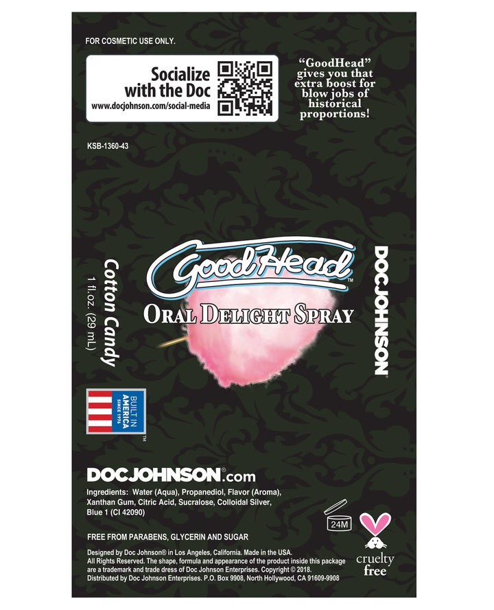GoodHead Oral Delight Spray - Cotton Candy