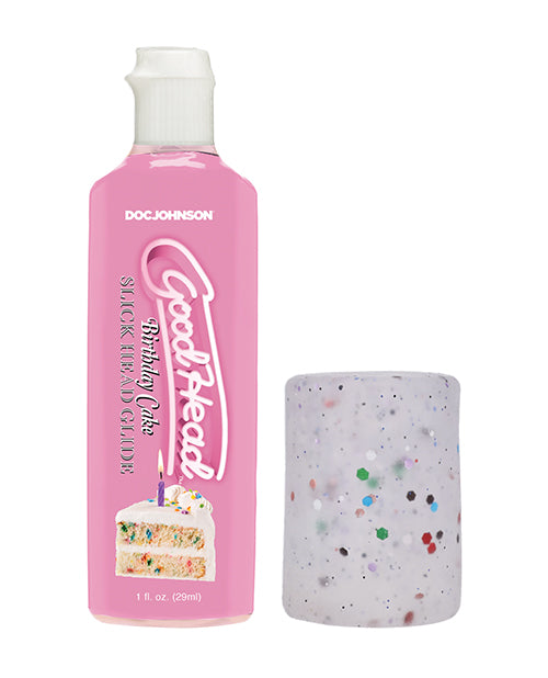 GoodHead Birthday Cake Blowjob Set Includes Stroker &amp; Slick Head Glide - 1 oz Bottle Birthday Cake