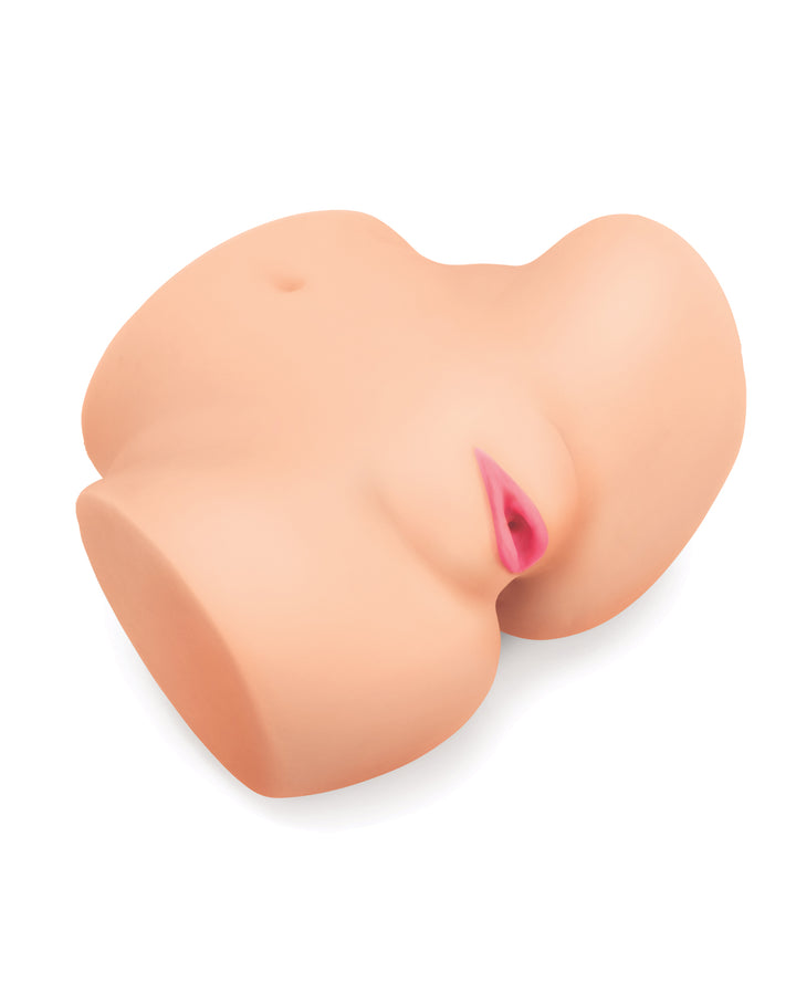 Luvdollz Remote Control Rechargeable Spread Eagle Pussy &amp; Ass w/Douche - Ivory
