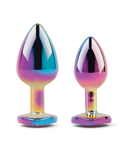 Gemsations 2 pc 2.75" &amp; 3.25" Chrome Anal Training Set - Rainbow
