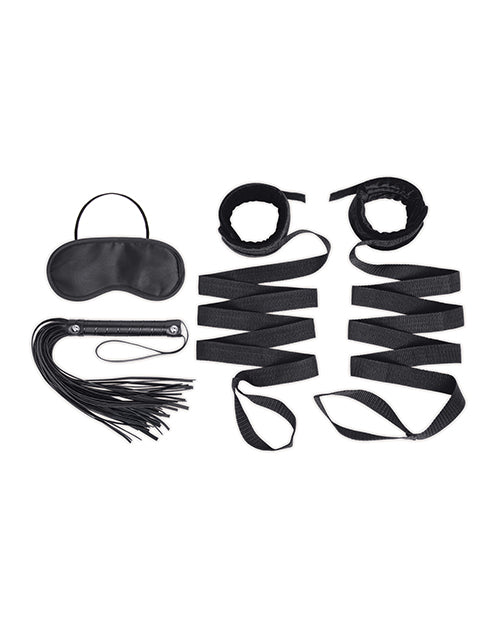 Lux Fetish 4 pc Bondage Strap &amp; Flogger Kit