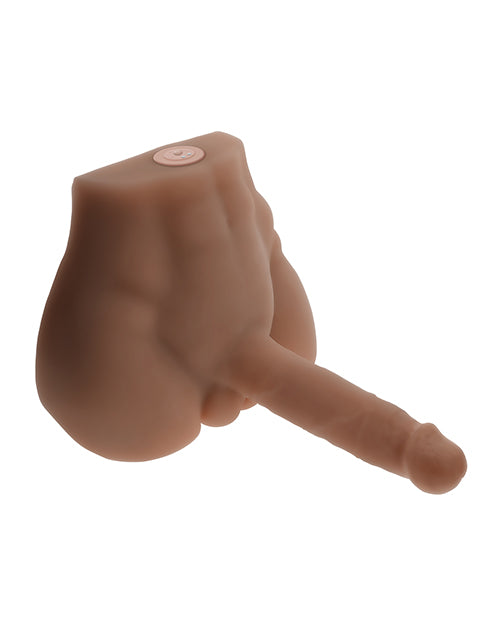 NO ETA Evolved Easy Rider Thrusting &amp; Vibrating Life-Like Dildo - Dark