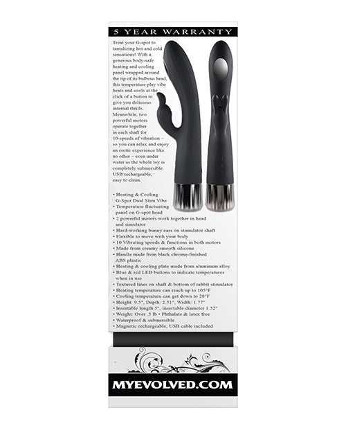Evolved Heat Up &amp; Chill G-Spot Rabbit - Black