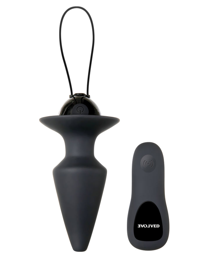 Evolved Plug &amp; Play Remote Anal Plug - Black