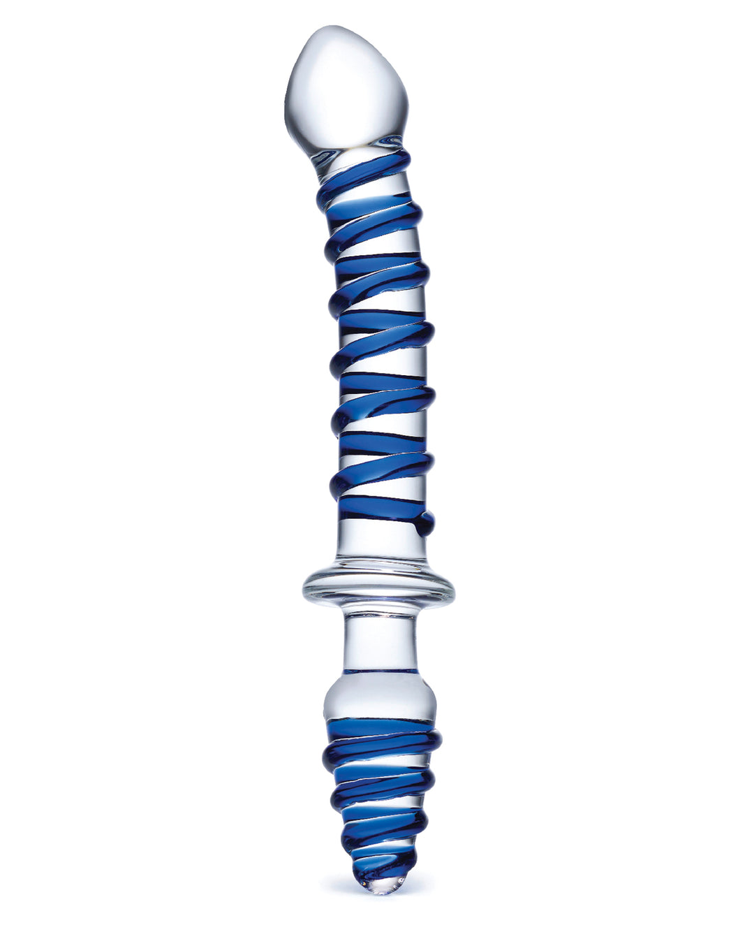 Glas 10" Mr. Swirly Double Ended Glass Dildo &amp; Butt P