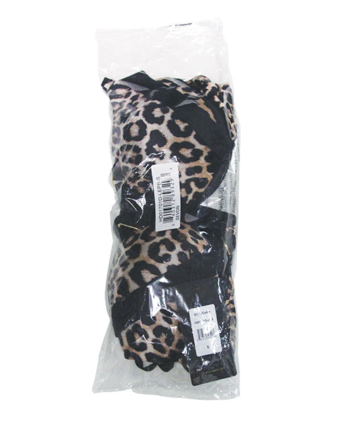 Devon Push Up Bra w/Harness &amp; G-String 3 pc Set - Leopard 1X/2X