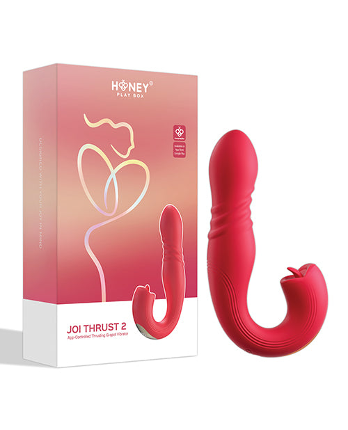 Joi Thrust 2 Thrusting G-Spot Vibrator &amp; Clit Licker - Red