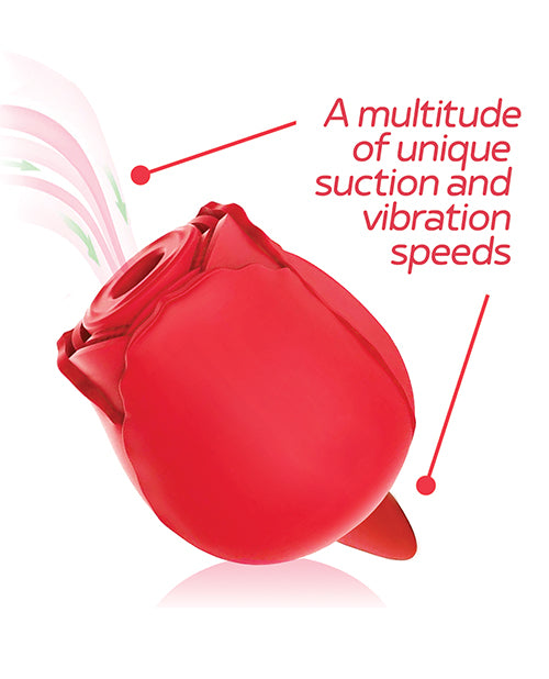 Wild Rose &amp; Tongue Vibrator - Red