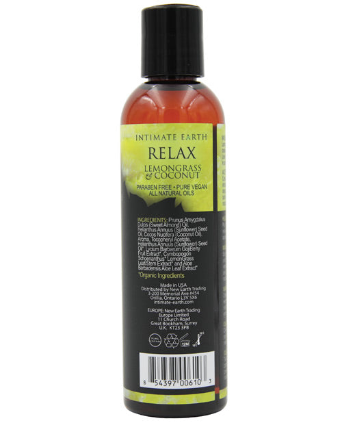 Intimate Earth Relaxing Massage Oil - 120 ml Coconut &amp; Lemongrass