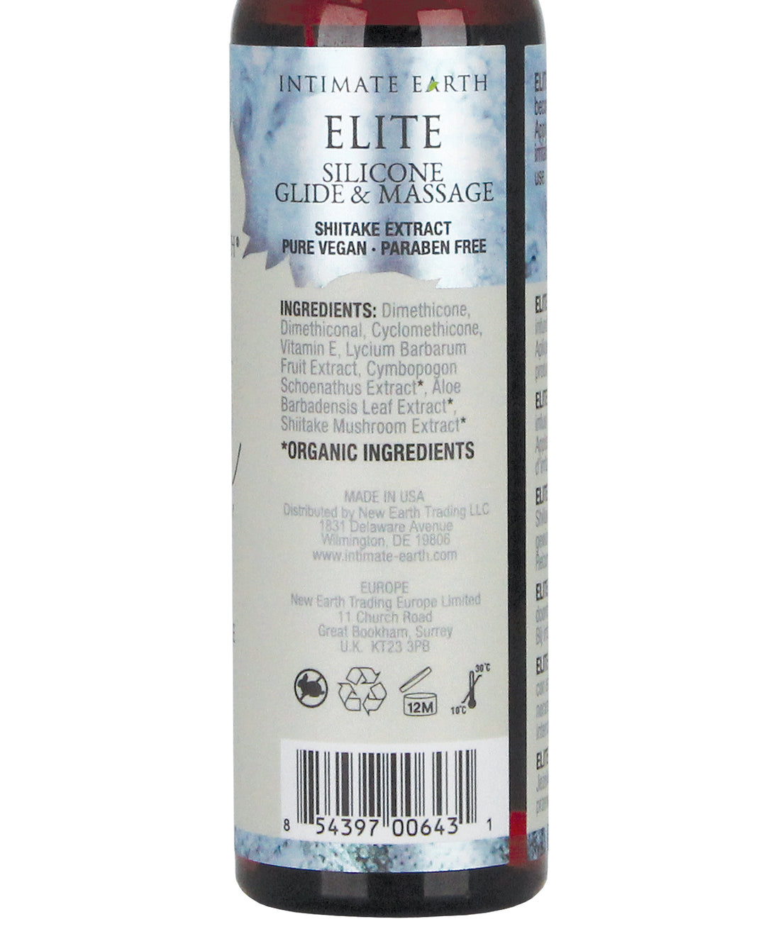 Intimate Earth Elite Velvet Touch Silicone Glide &amp; Massage Oil - 120 ml
