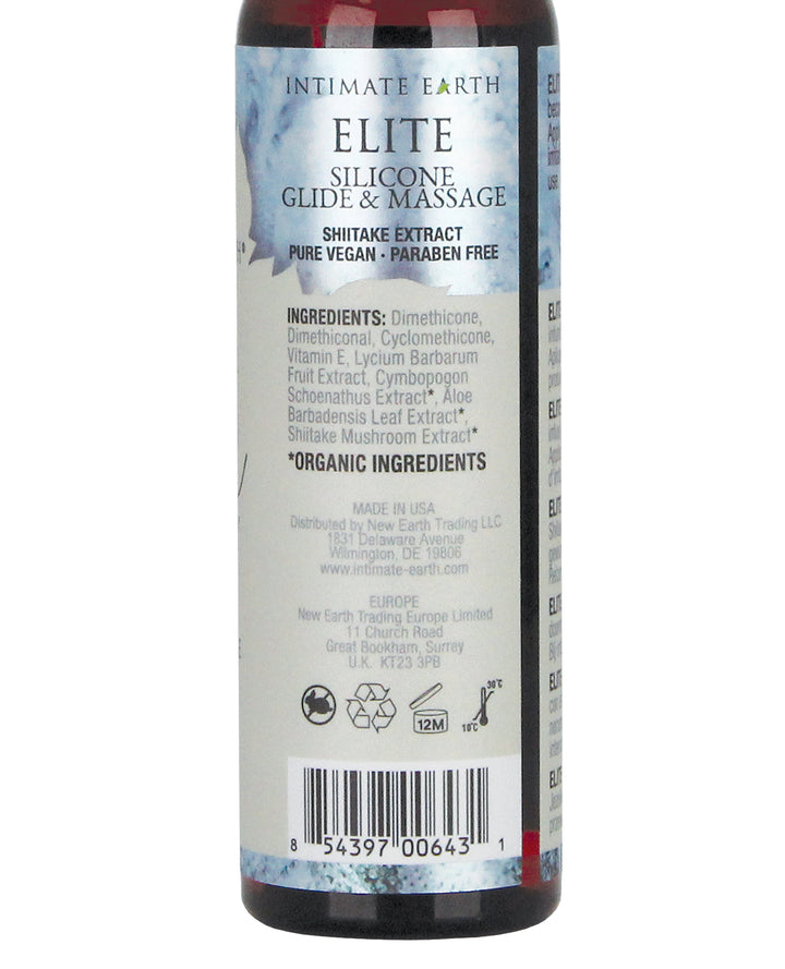 Intimate Earth Elite Velvet Touch Silicone Glide &amp; Massage Oil - 120 ml