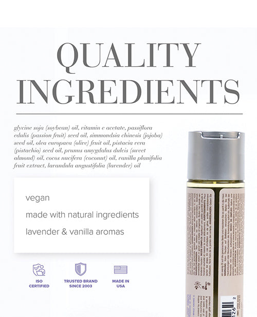 JO Naturals Massage Oil - Lavender &amp; Vanilla 4 oz Bottle