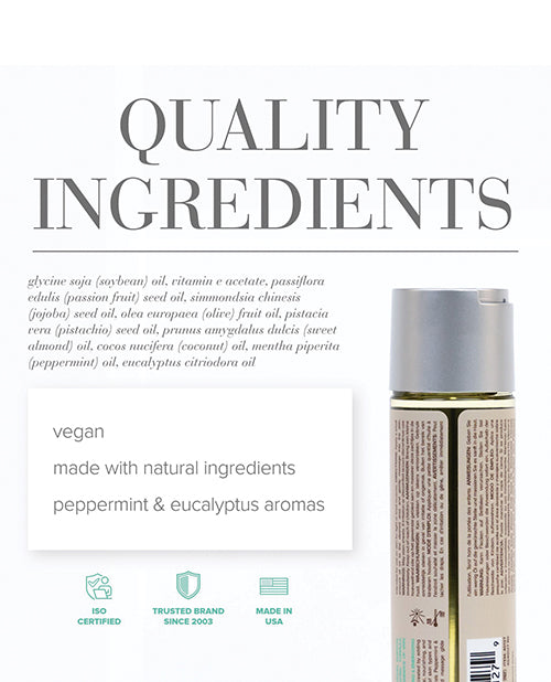 JO Naturals Massage Oil - Peppermint &amp; Eucalyptus 4 oz Bottle