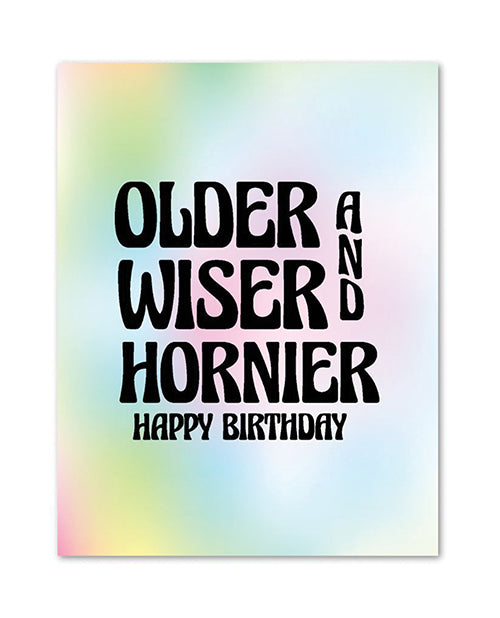 Older, Wiser, &amp; Hornier Birthday Greeting Card