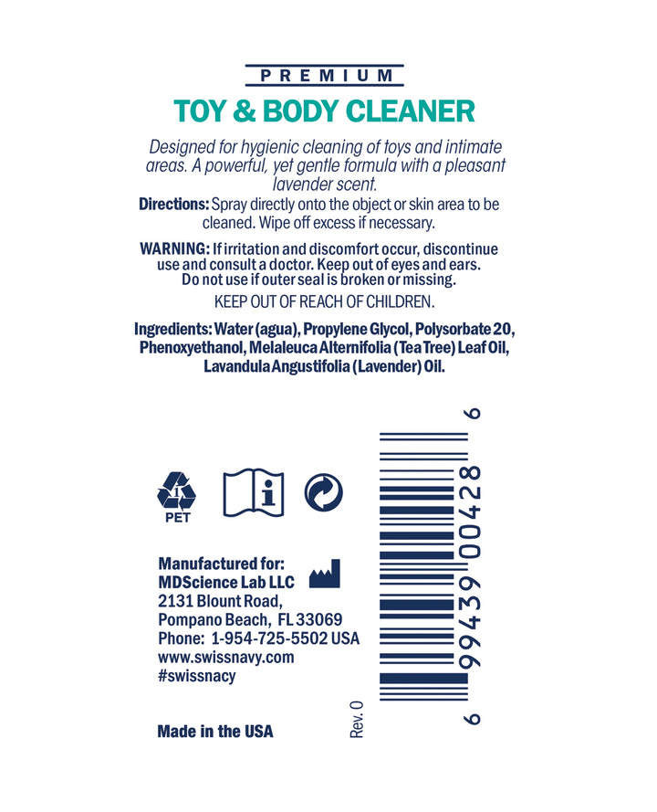 Swiss Navy Toy &amp; Body Cleaner - 1 oz